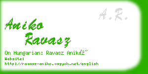 aniko ravasz business card